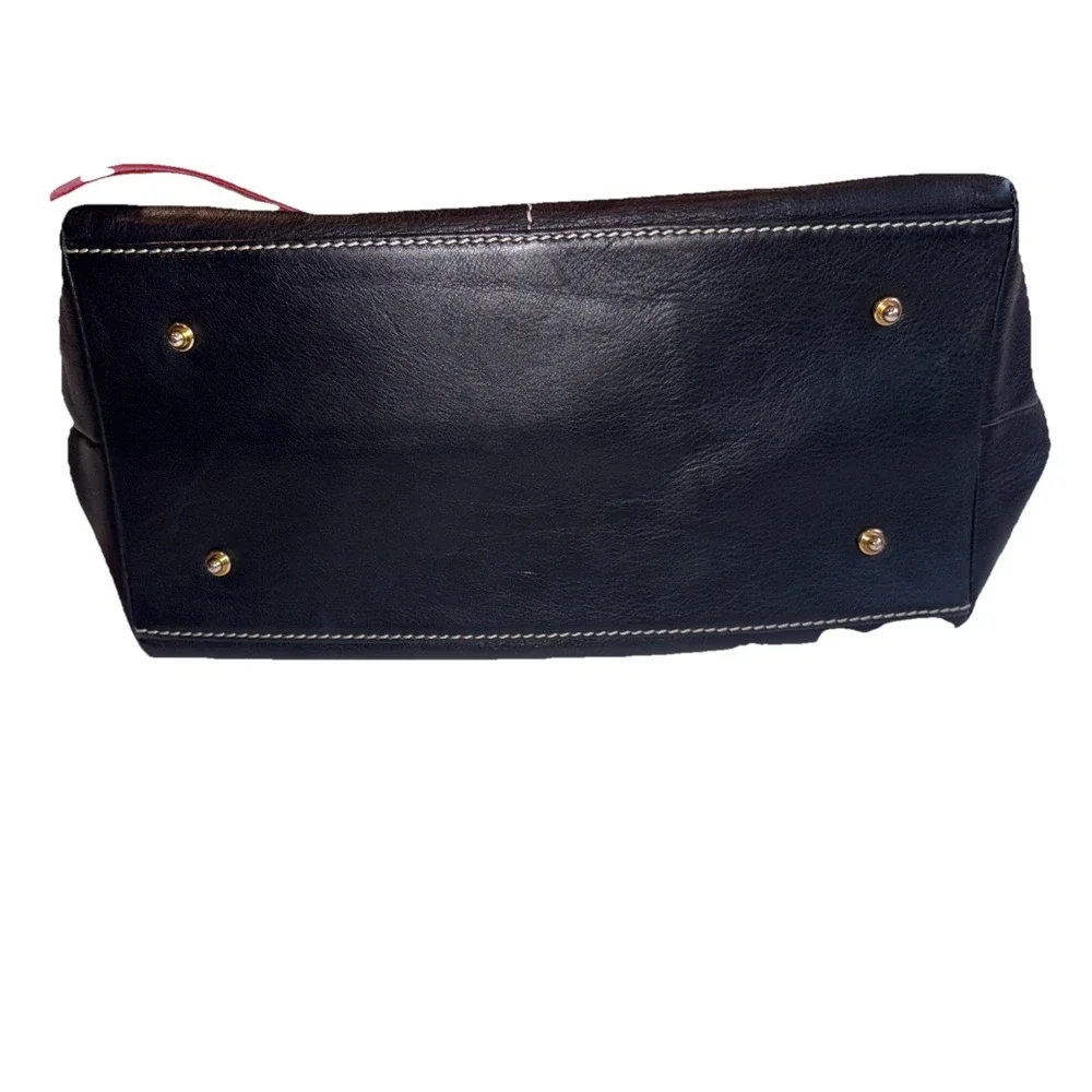 Dooney & Bourke VTG Leather Handbag‎ Double Pocket/zipper Satchel Excellent